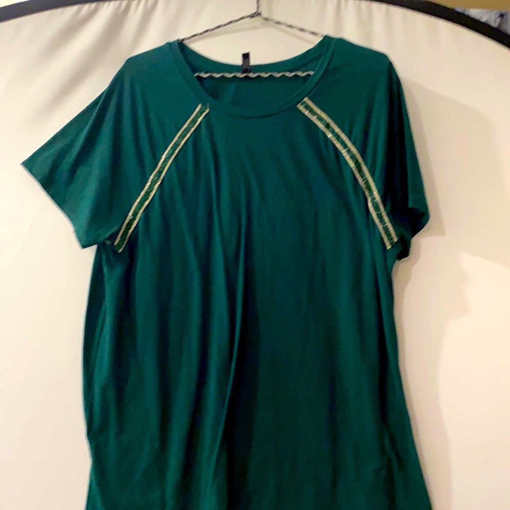 Emerald green T-shirt with Bling